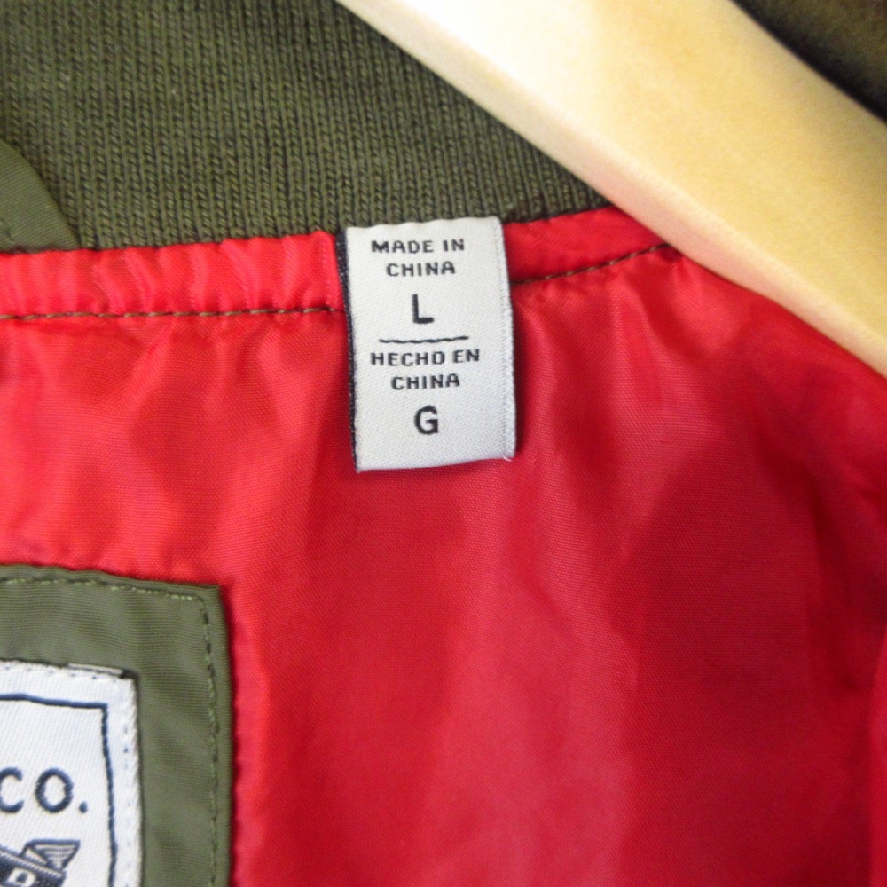 Levis Bomber Jacket Womens L Green MA-1 Style Zip Up Utility Lightweight EUC - Picture 10 of 12